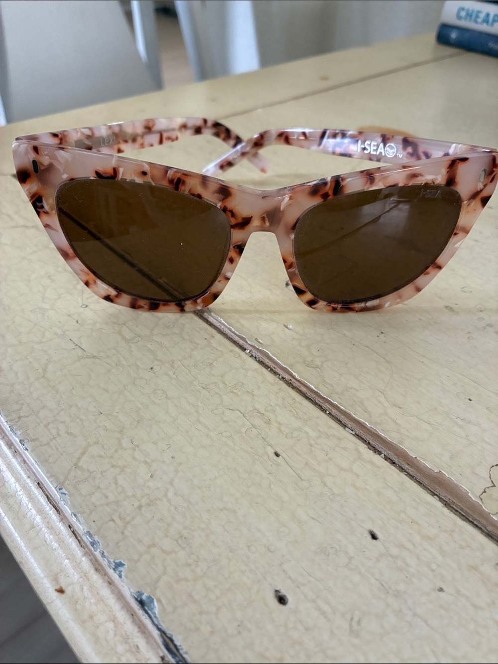 I-SEA Pink Tortoise Cat-Eye Sunglasses for Women